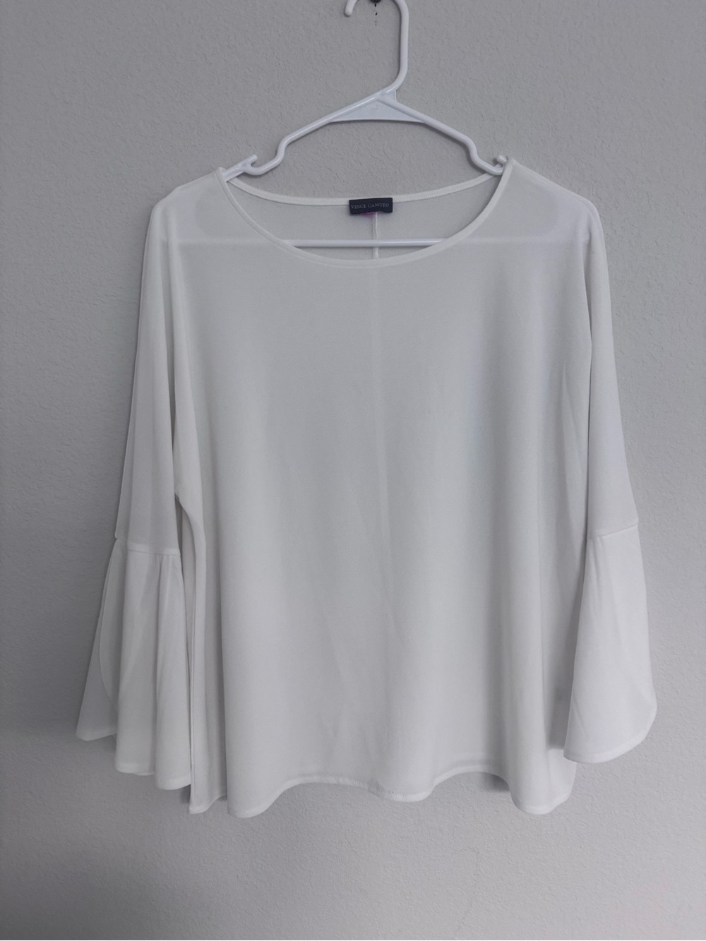 Vince Camuto White Bell Sleeve Blouse